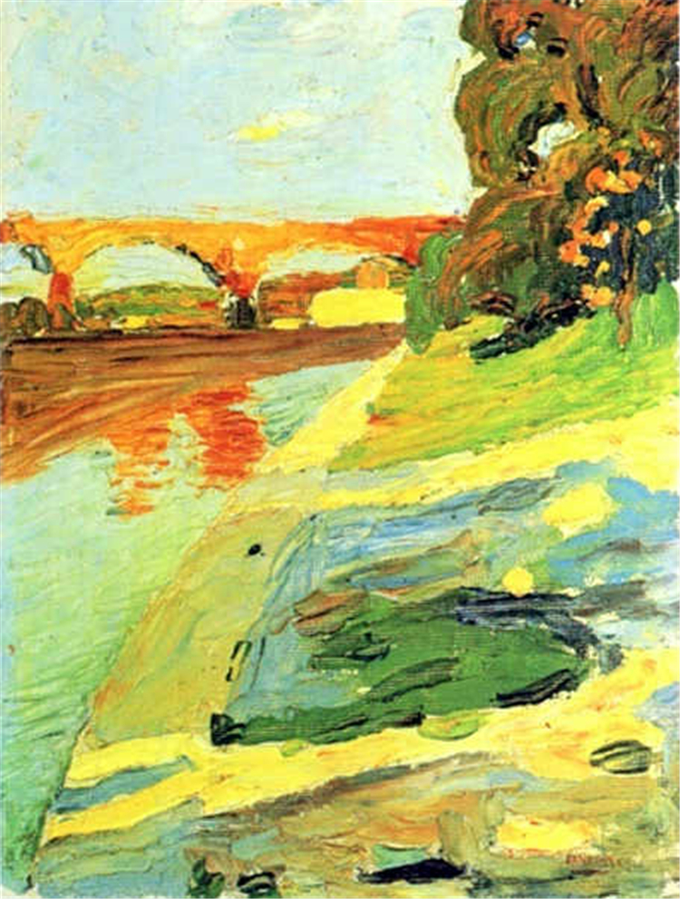 The Isar near Grosshessolohe 1901 Kandinsky Oil Painting